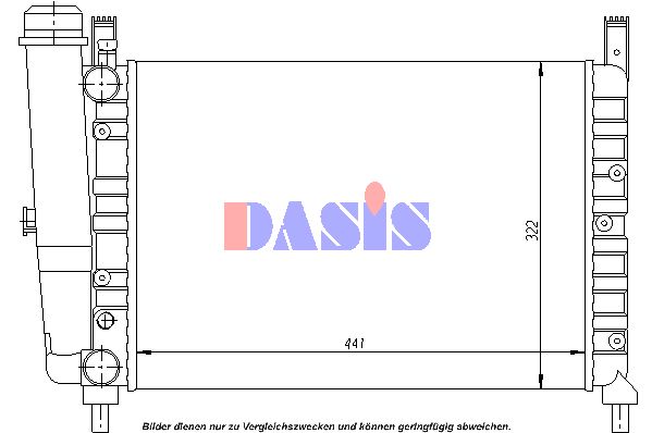 AKS DASIS Jäähdytin,moottorin jäähdytys 080840N